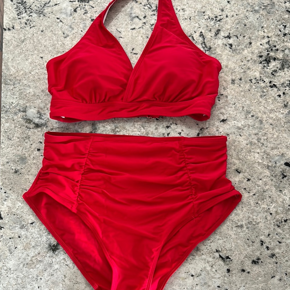 Women’s red bikini XL New! Swimsuit set